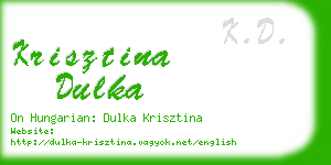 krisztina dulka business card